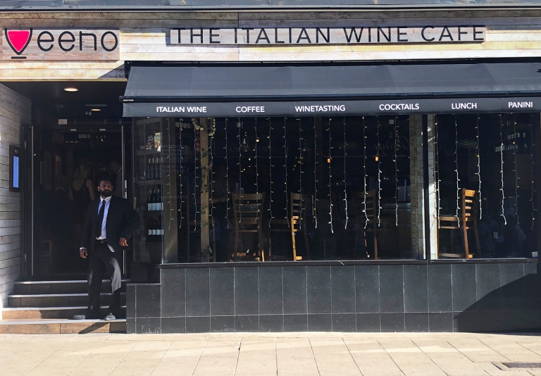 Veeno wine bar and Italian restaurant, Street Croydon