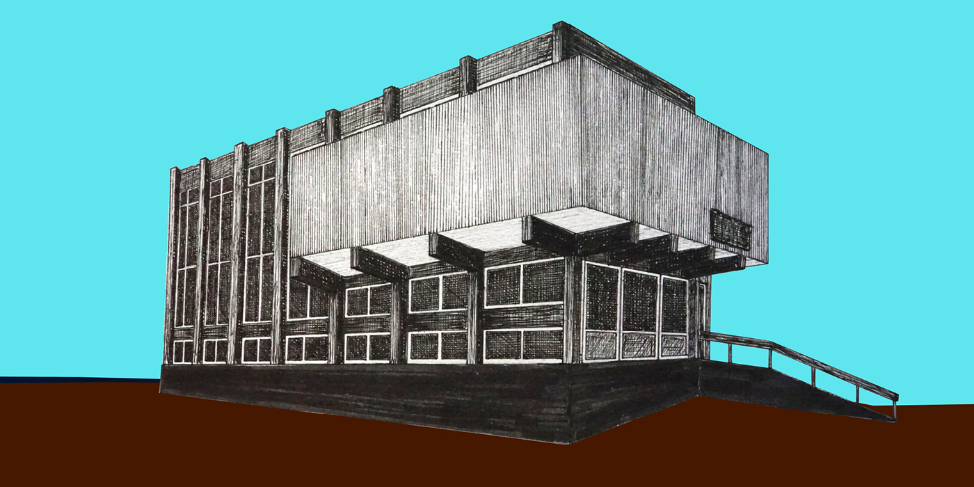 South Norwood brutalist library